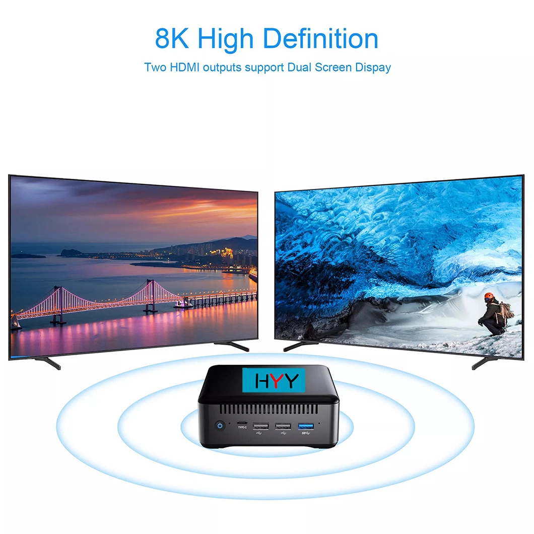 8K/4K USB Interfaces WiFi Bluetooth 4/8/16GB RAM 16/32/64/128GB ROM Poe HD HDMI Receiver V60 Rockchip Rk3588 Android 12 Digital Signage Advertising Media Player