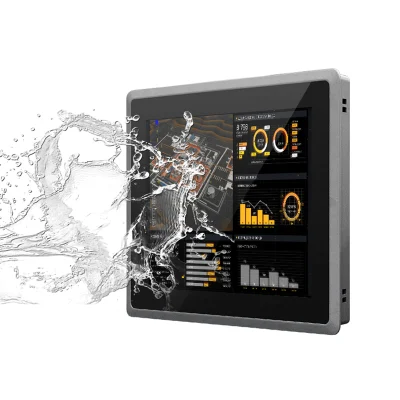 Vesa Mount Capacitive Touch Screen IP65 Waterproof Front Panel PC Fanless Industrial Personal Computer