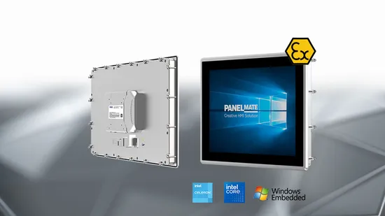 ATEX 12.1 Inch Industrial HMI Touch Panel All in One PC Codesys Fanless Ethercat Capacitive Touch Panel Explosion Proof Display Panel PC 