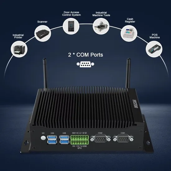 Hystou Fanless Mini PC 16GB RAM H6 Core I7 10810u 3 Display Single Board Thin Client PC Industrial Computer 