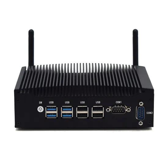 Hystou Outstanding 2 LAN 2 COM Dual Display Fanless Desktop Mini PC 